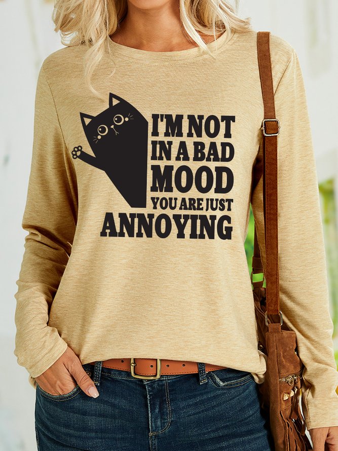 Lilicloth X Jessanjony I'm Not In A Bad Mood You Are Just Annoying Womens Long Sleeve T-Shirt