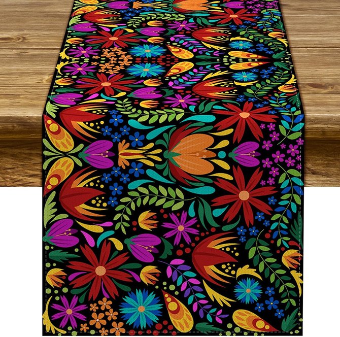 13*72 Tablecloth Mexican Art Table Tarps Party Decorations