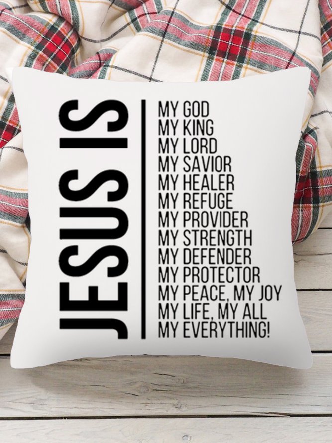 18*18 Jesus is my god Backrest Cushion Pillow Covers Decorations For Home