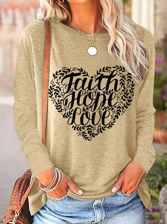 Gift For Christian Faith Hope Love Women's Long Sleeve T-Shirt
