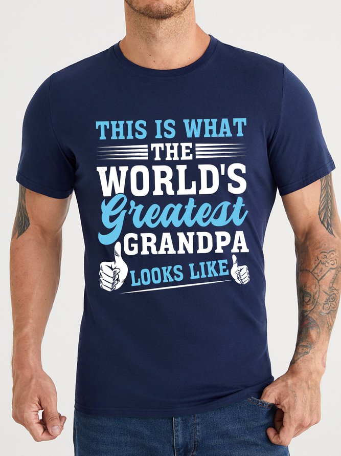 Lilicloth X Manikvskhan This Is What The World's Greatest Grandpa Looks Like Men's T-Shirt