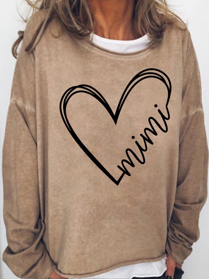 Women's Mimi Heart Casual Sweatshirt