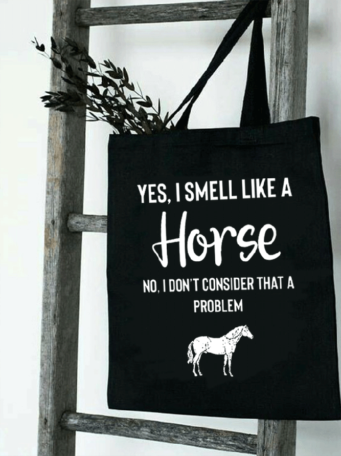 Yes I Smell Like A Horse Valentine's Day Shopping Tote