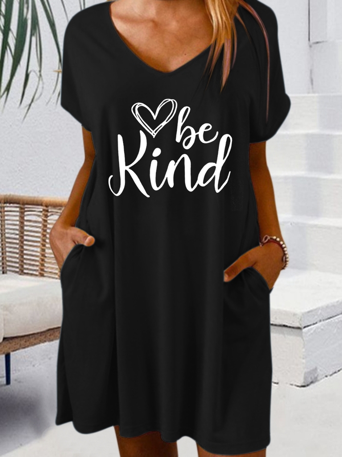 Women's Be Kind Casual V Neck Dress