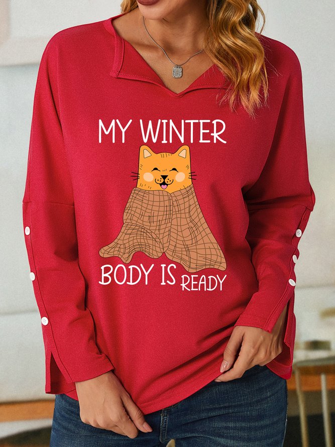 Lilicloth X Manikvskhan My Winter Body Is Ready Women's Shawl Collar Sweatshirt
