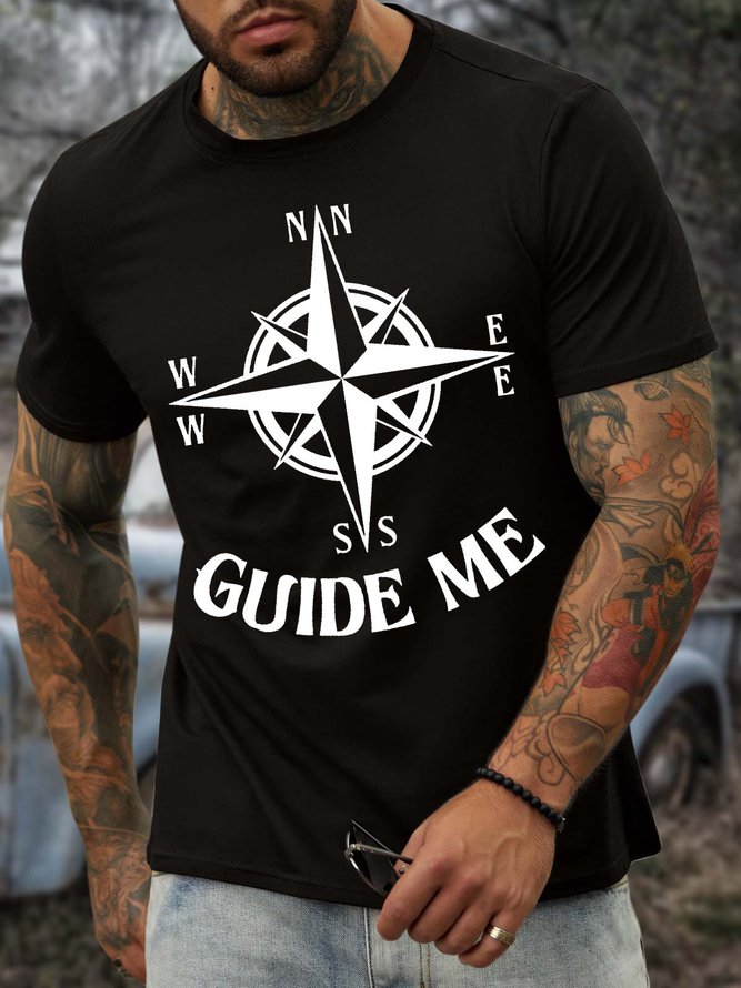 Men’s Guide Me Couple Regular Fit Casual T-Shirt