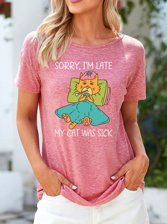 Lilicloth X Manikvskhan Sorry I’m Late My Cat Was Sick Women's T-Shirt