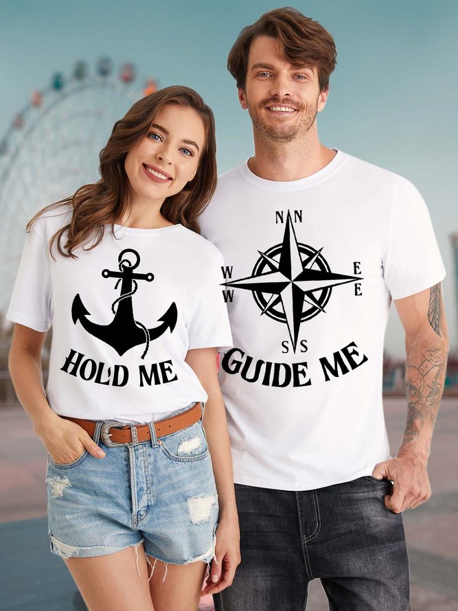 Men’s Guide Me Couple Regular Fit Casual T-Shirt