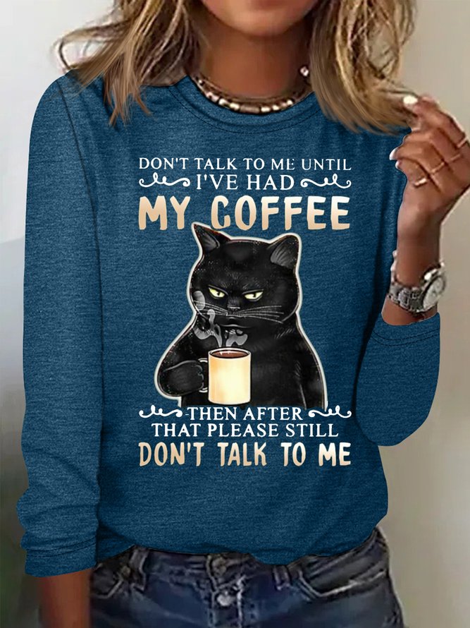 Women's Don't Talk To Me Casual Crew Neck Top