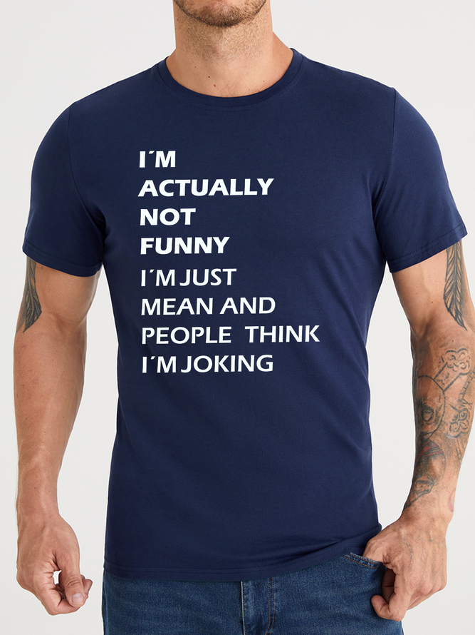 Lilicloth X Hynek Rajtr I'm Actually Not Funny I'm Just Mean And People Think I'm Joking Men's T-Shirt