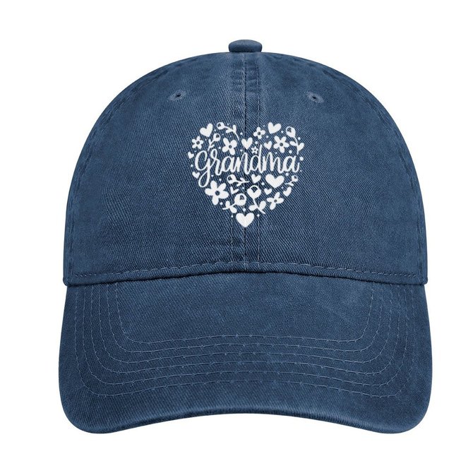 Grandma Heart Adjustable Denim Hat