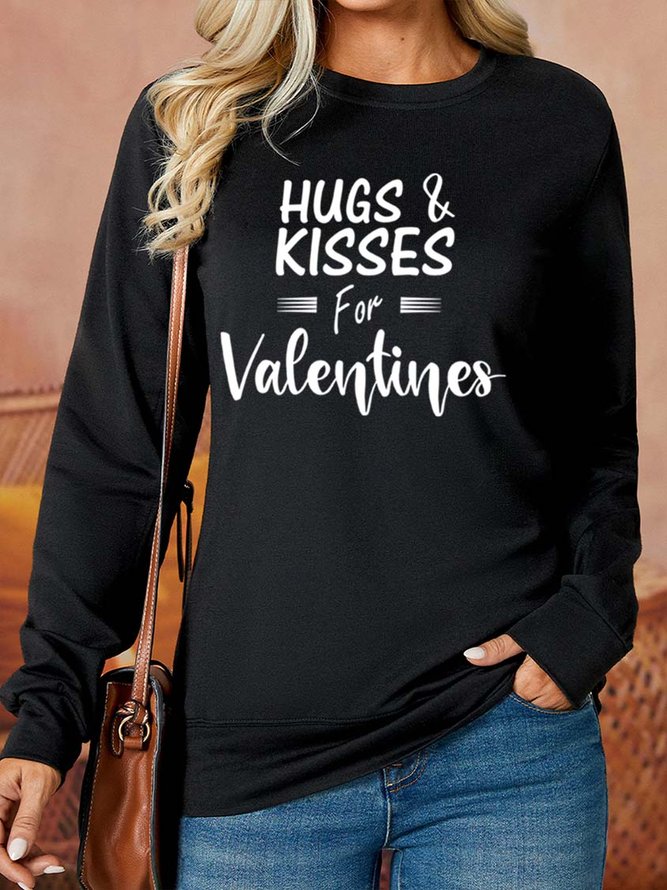 Lilicloth X Y Hugs And Kisses For Valentines Women's Sweatshirt