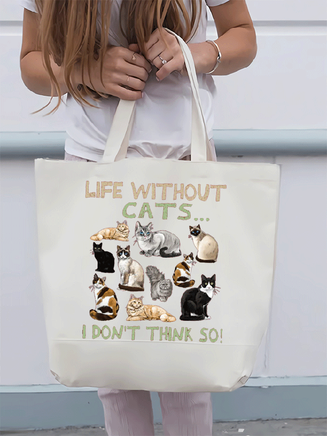 Casual Cat Shopping Tote