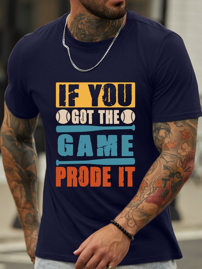 Lilicloth X Jessanjony Baseball If You Got The Game Prove It Men's Crew Neck T-Shirt