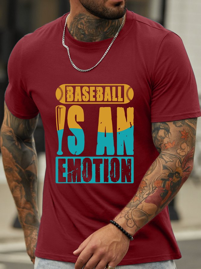 Lilicloth X Jessanjony Baseball Is An Emotion Men's Crew Neck T-Shirt