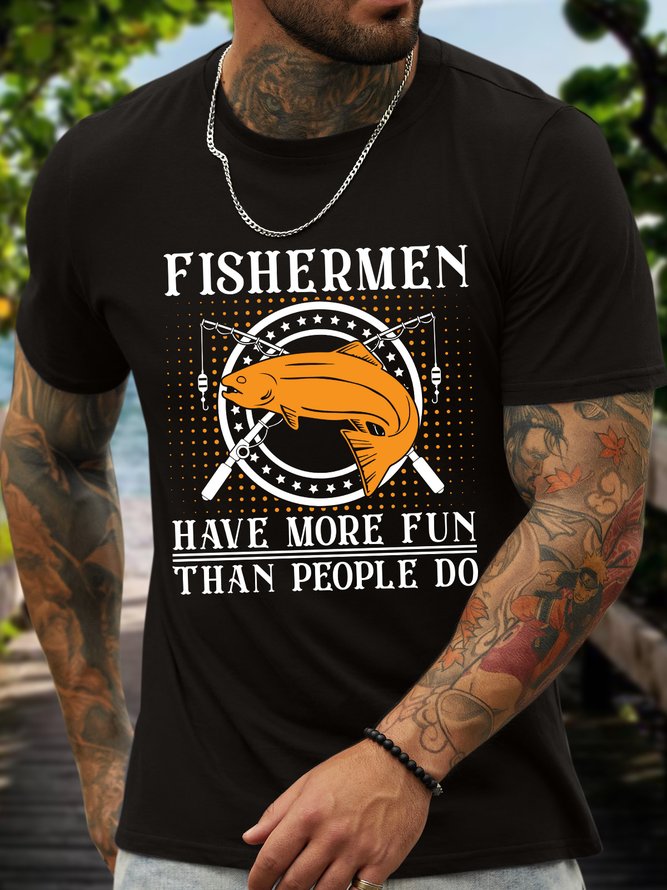 Lilicloth X Jessanjony Fishermen Have More Fun Than People Do Men's T-Shirt