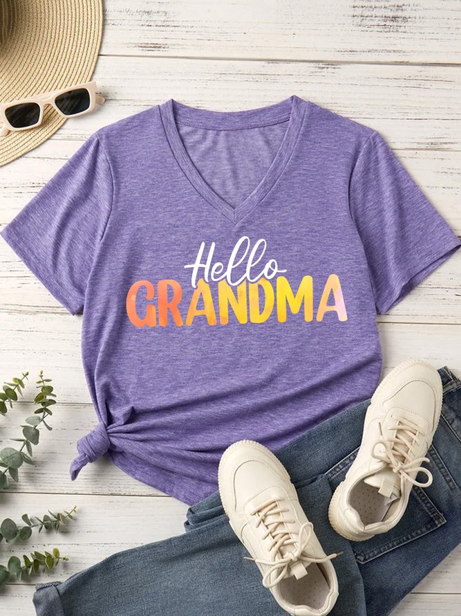 Lilicloth X Jessanjony Hello Grandma Women's V Neck T-Shirt