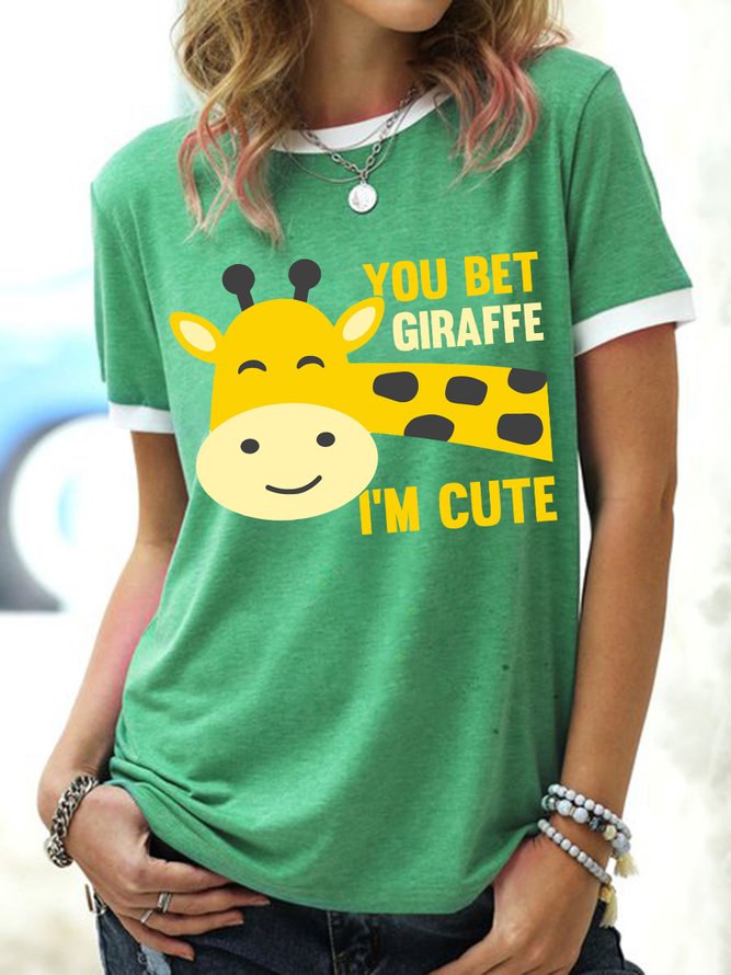 Lilicloth X Jessanjony You Bet Giraffe I'm Cute Women's T-Shirt