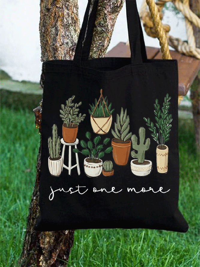 Plant Lover Just One More Plant Casual Loose Shopping Tote