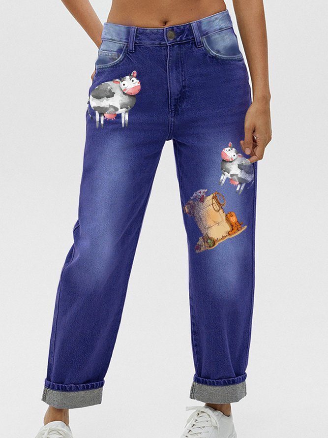 Cowboy Casual Printed Jeans