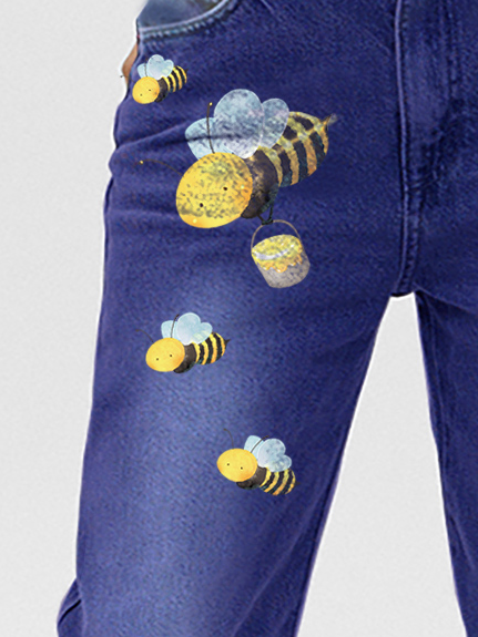 Painting Bee Casual Printed Jeans