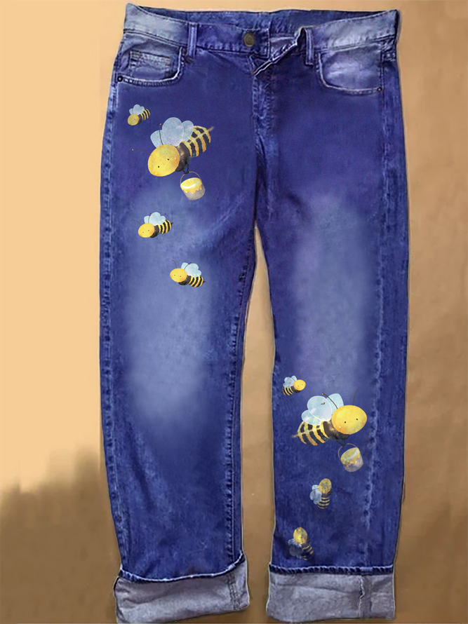 Painting Bee Casual Printed Jeans