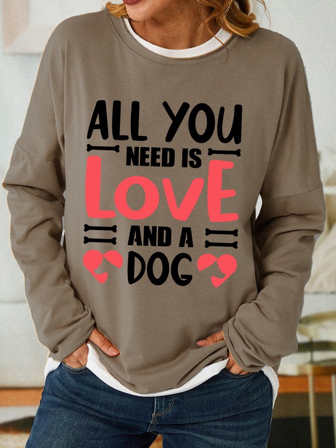 Lilicloth X Rajib Sheikh All You Need Is Love And Dog Women's Sweatshirt