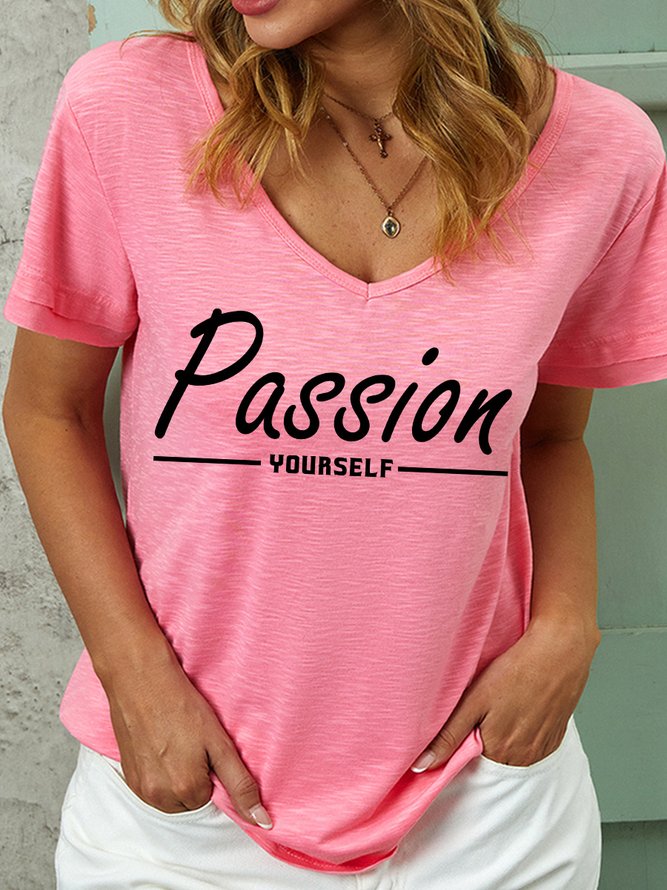 Lilicloth X Zahra Passion Yourself Women's V Neck T-Shirt