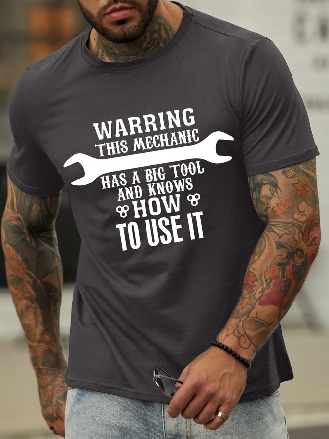 Lilicloth X Y Warring This Mechanic Has A Big Tool And Knows How To Use It Men's T-Shirt
