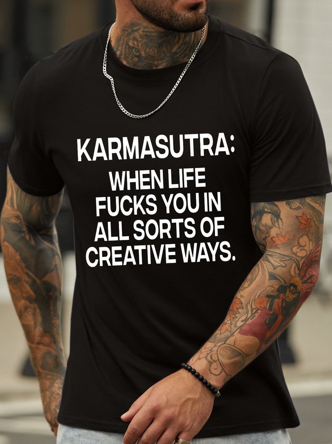 Lilicloth X Hynek Rajtr Karmasutra When Life Fucks You In All Sorts Of Creative Ways Men's T-Shirt