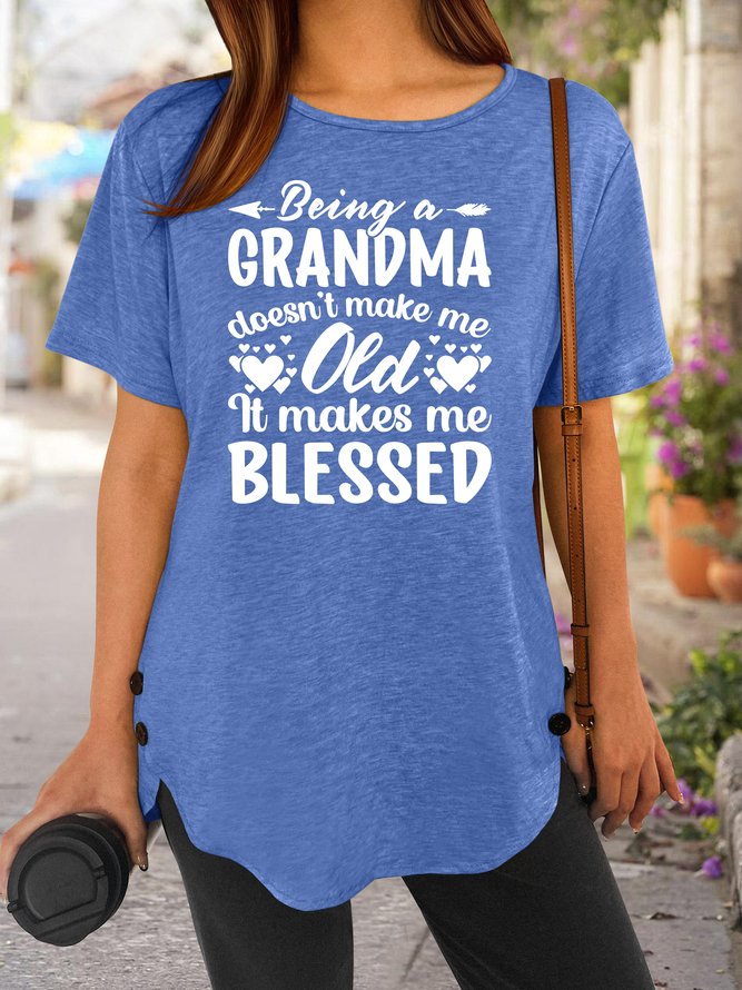 Lilicloth X Manikvskhan Being A Grandma Doesn't Make Me Old It Make Me Blessed Women's T-Shirt