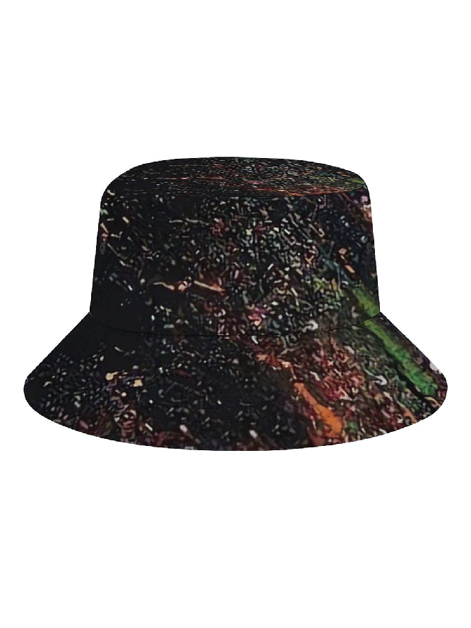 Psychedelic Art Print Bucket Hat Outdoor UV Protection