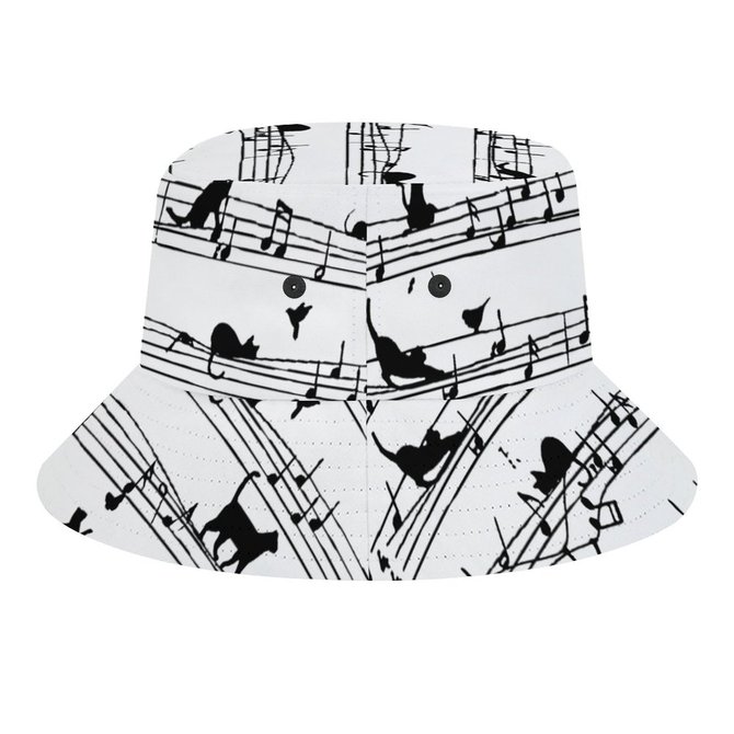 Women‘s Funny Cat Print Bucket Hat Outdoor UV Protection