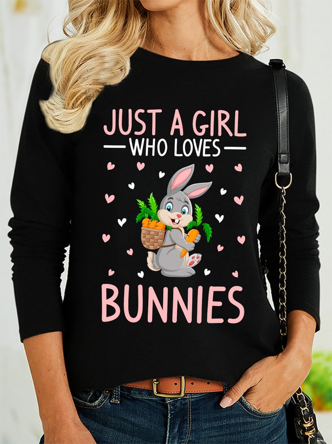 Lilicloth X Jessanjony Just A Girl Who Loves Bunnies Women's Long Sleeve T-Shirt