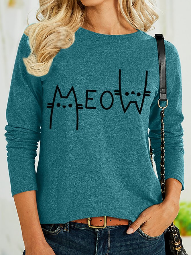 Lilicloth X Hynek Rajtr Cat Meow Women's Long Sleeve T-Shirt