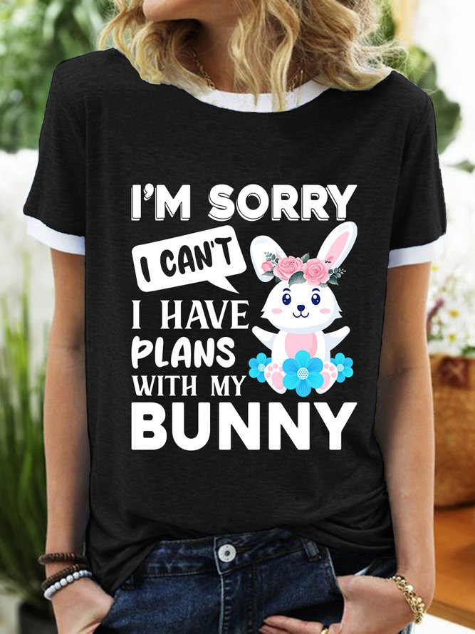 Lilicloth X Manikvskhan Rabbit Year I’m Sorry I Can’t I Have Plans With My Bunny Women's T-Shirt