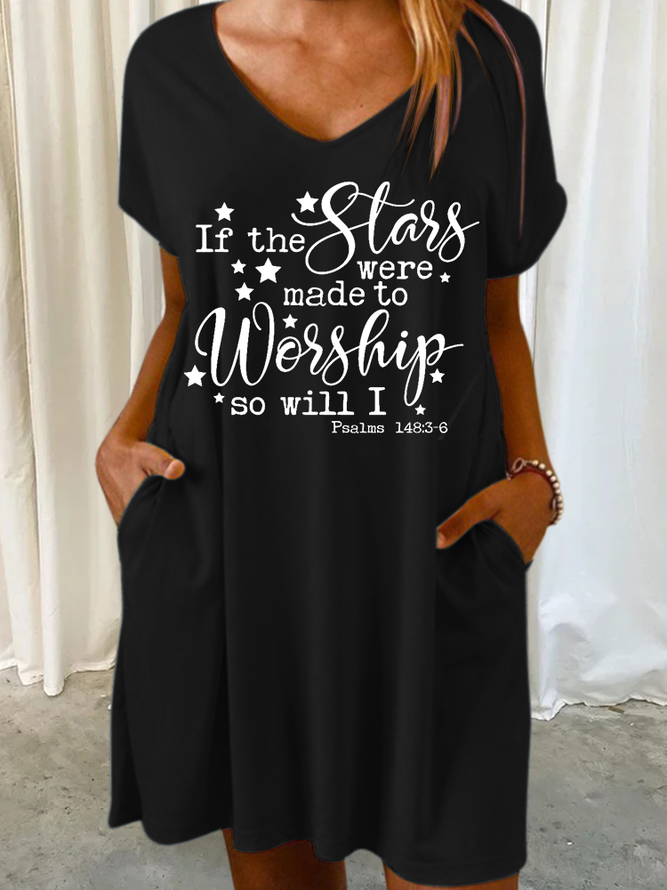 Women‘s Christian If The Stars Were Made To Worship Casual Loose Dress