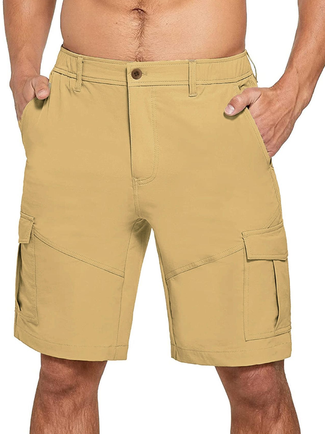Multi-Pocket Straight Waist Casual Shorts