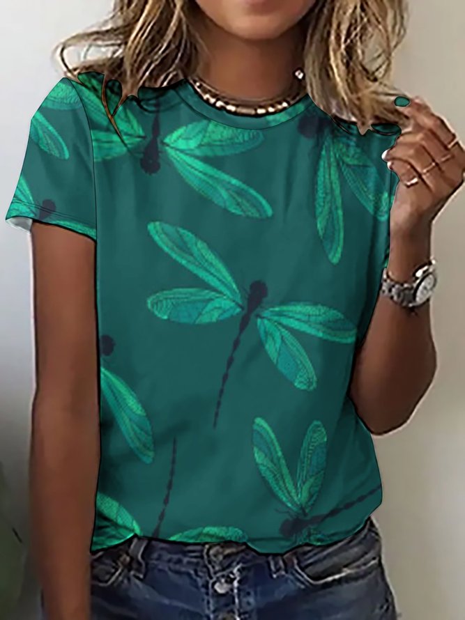 Women's Dragonfly Loose Simple T-Shirt