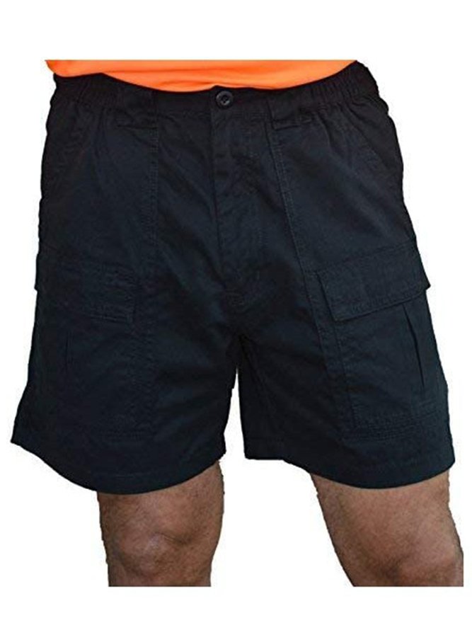 Multi-Pocket Cargo Straight Waist Casual Shorts