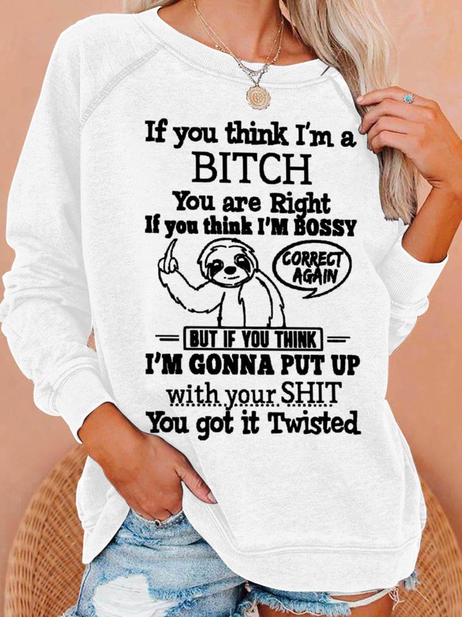 Women's Funny Text Sweatshirt