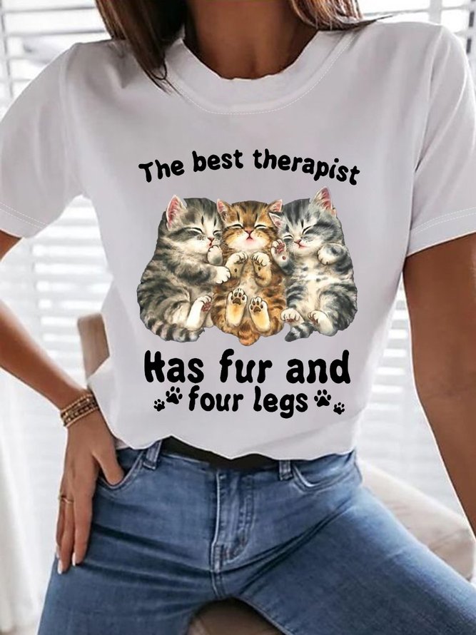 Women's The Best Therapist Has Fur And Four Legs T-Shirt