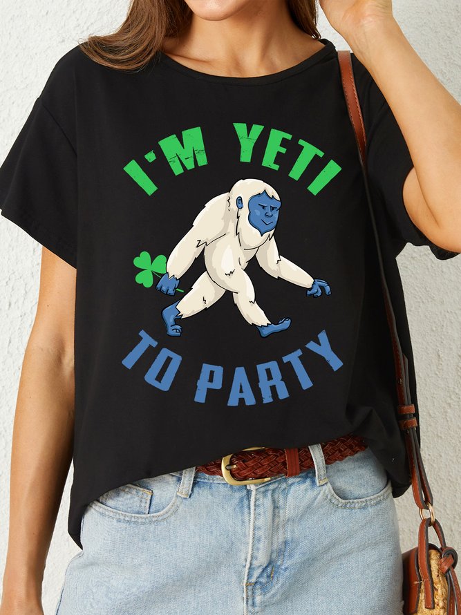 Lilicloth X Jessanjony St Patricks Day I'm Yeti To Party Women's T-Shirt