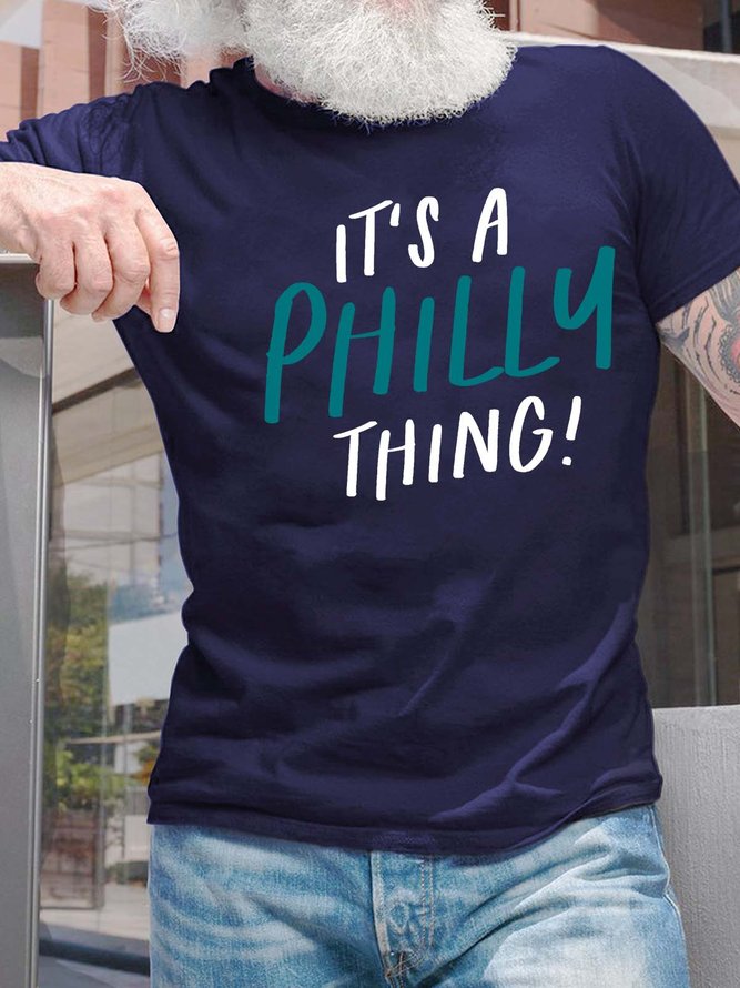 Men’s It’s Philly Thing Casual Crew Neck Regular Fit T-Shirt