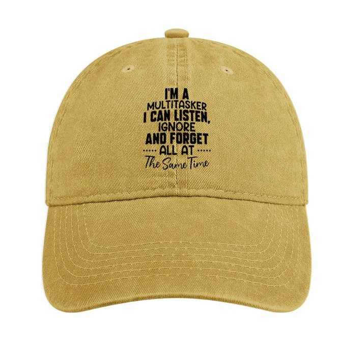Women's I Am A Multitasker Adjustable Denim Hat