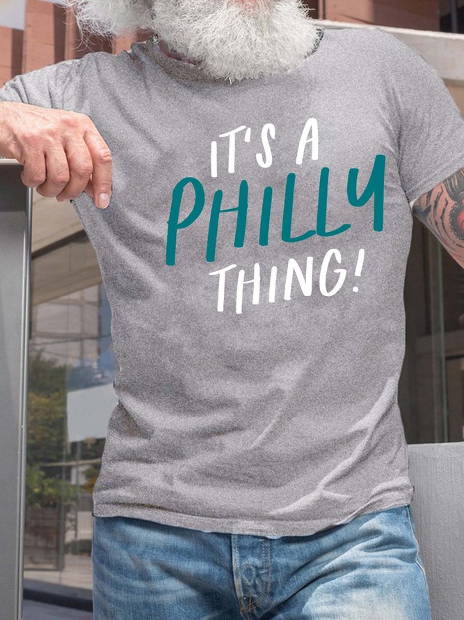 Men’s It’s Philly Thing Casual Crew Neck Regular Fit T-Shirt