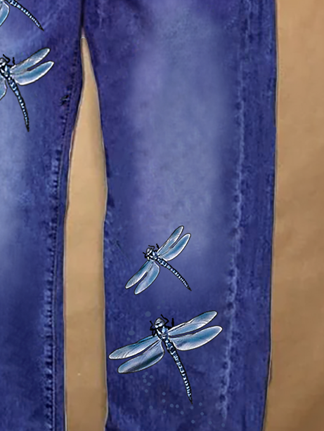 Women's Dragonfly Casual Denim Loose Jeans