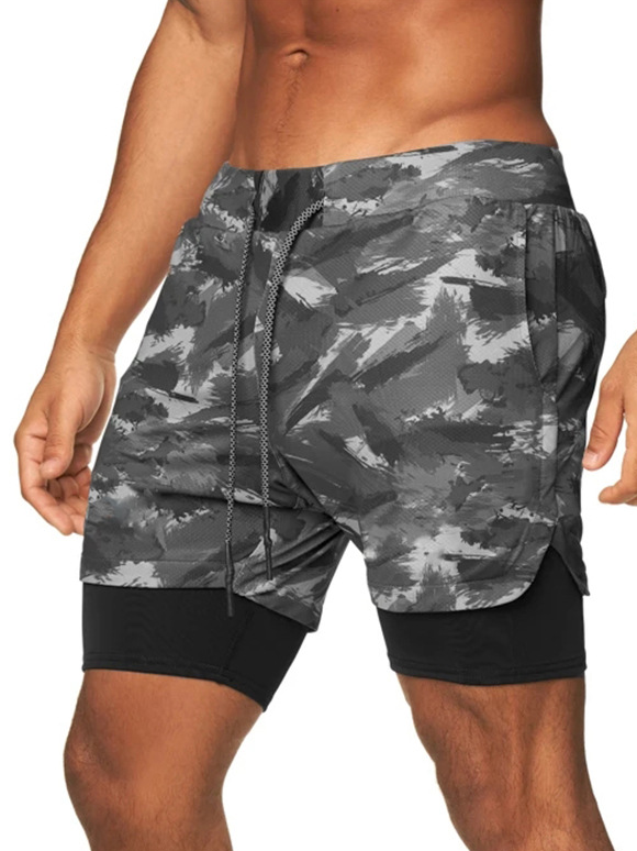 Fashion camouflage sports Casual Pants five-point Pants