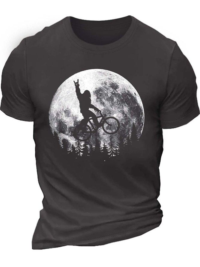 Men’s Big Foot Cycling Cotton Casual T-Shirt