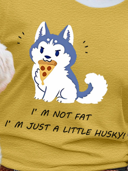 Lilicloth X Funnpaw Women's I'm Not Fat I'm Just A Little Husky T-Shirt